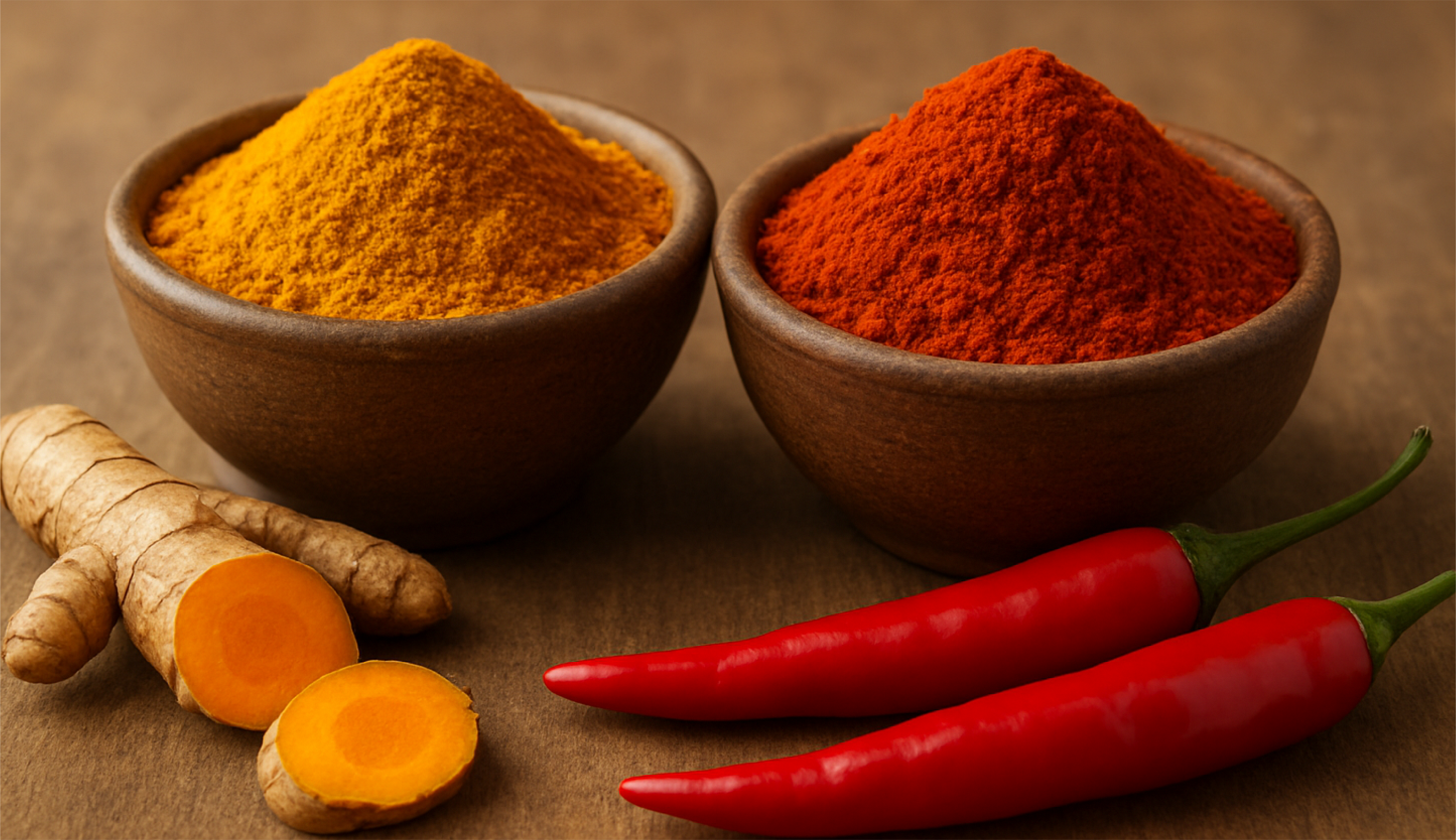Spices Turmeric and Red Chili